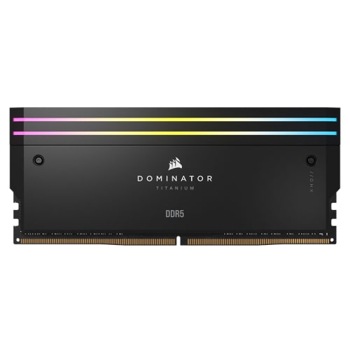 رم کامپیوتر DOMINATOR TITANIUM 32GB(16x2) 7000 RGB BLACK CL34