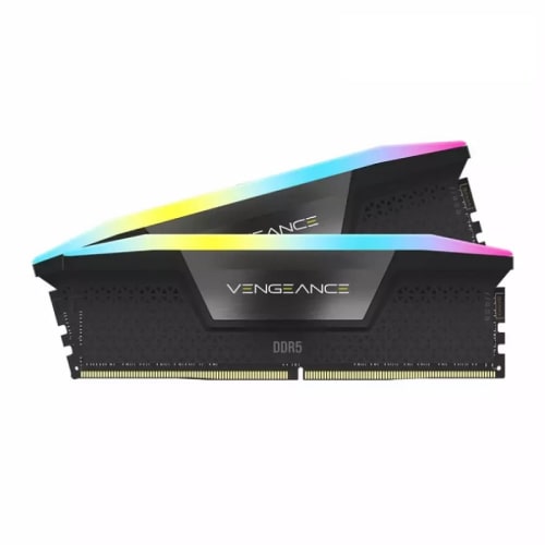 رم کامپیوتر CORSAIR VENGEANCE RGB BLACK 32GB(2X16GB) 5600 CL40 DDR5